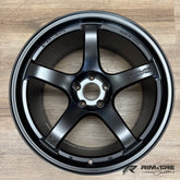 Gram Lights 57CR 19x9.5 +25/19x10.5 +12 5x114.3 Semi Gloss Black (Staggered, Set of 4) WGCR425EH/WGCR612EH